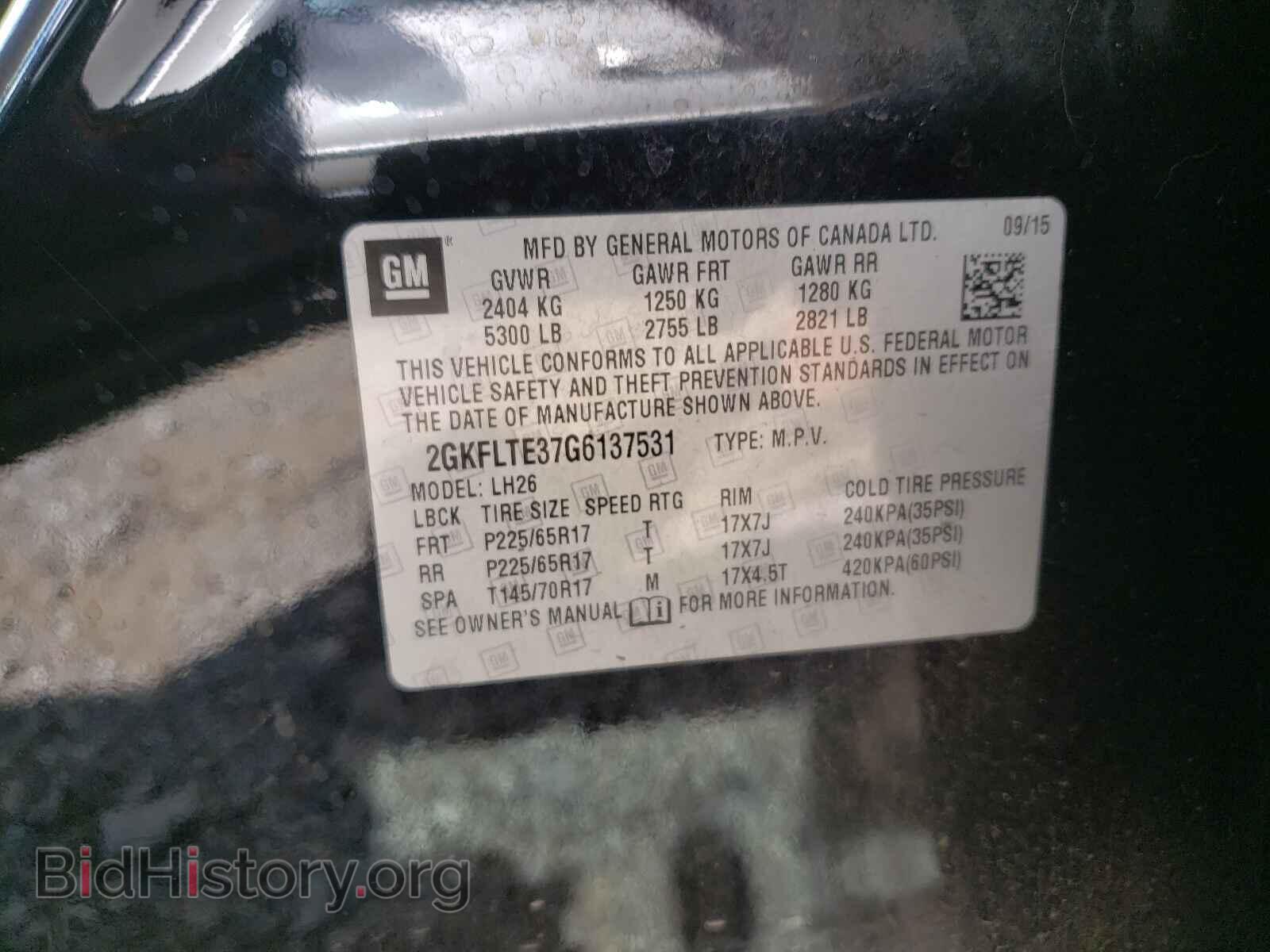 2016 GMC TERRAIN - VIN: 2GKFLTE37G6137531 - Фото 10