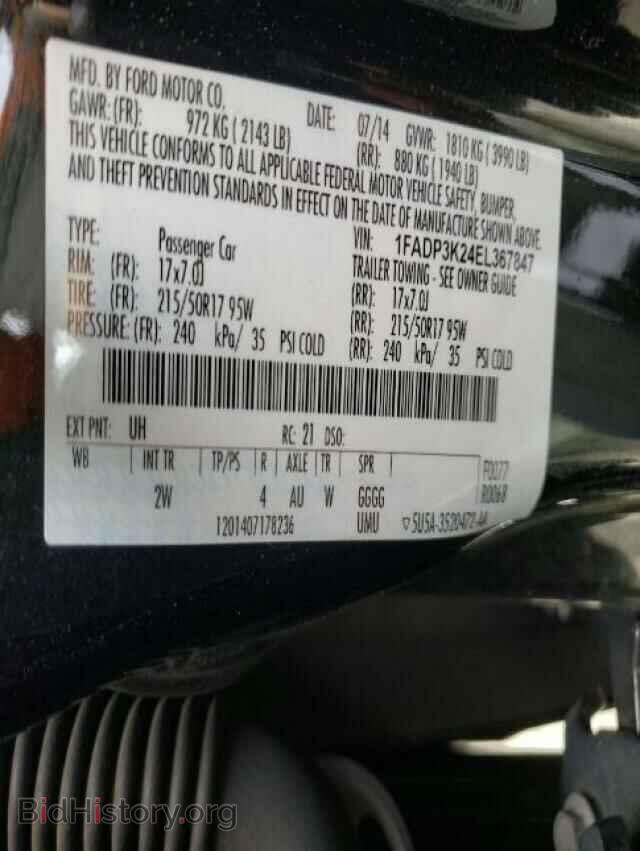 2014 FORD FOCUS - VIN: 1FADP3K24EL367847 - Фото 10