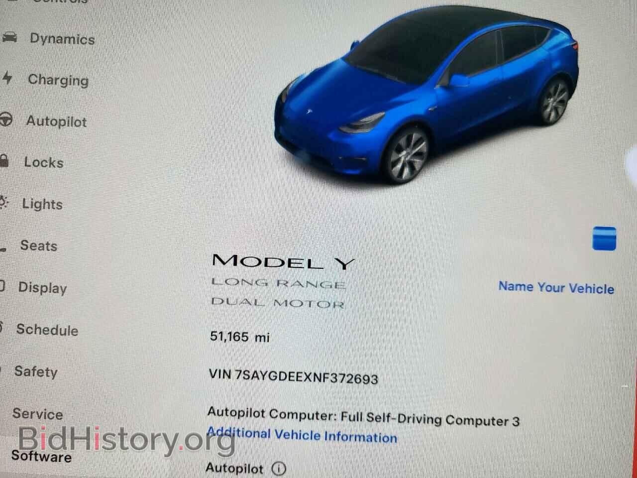 2022 TESLA MODEL Y - VIN: 7SAYGDEEXNF372693 - Photo 9