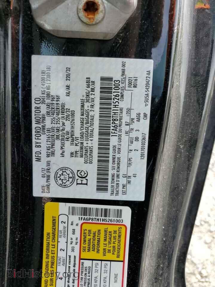 2017 FORD ALL Models - VIN: 1FA6P8TH1H5261003 - Фото 13