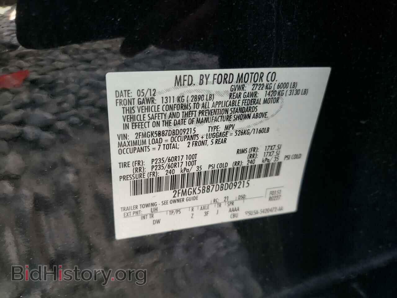 2013 FORD FLEX - VIN: 2FMGK5B87DBD09215 - Photo 10
