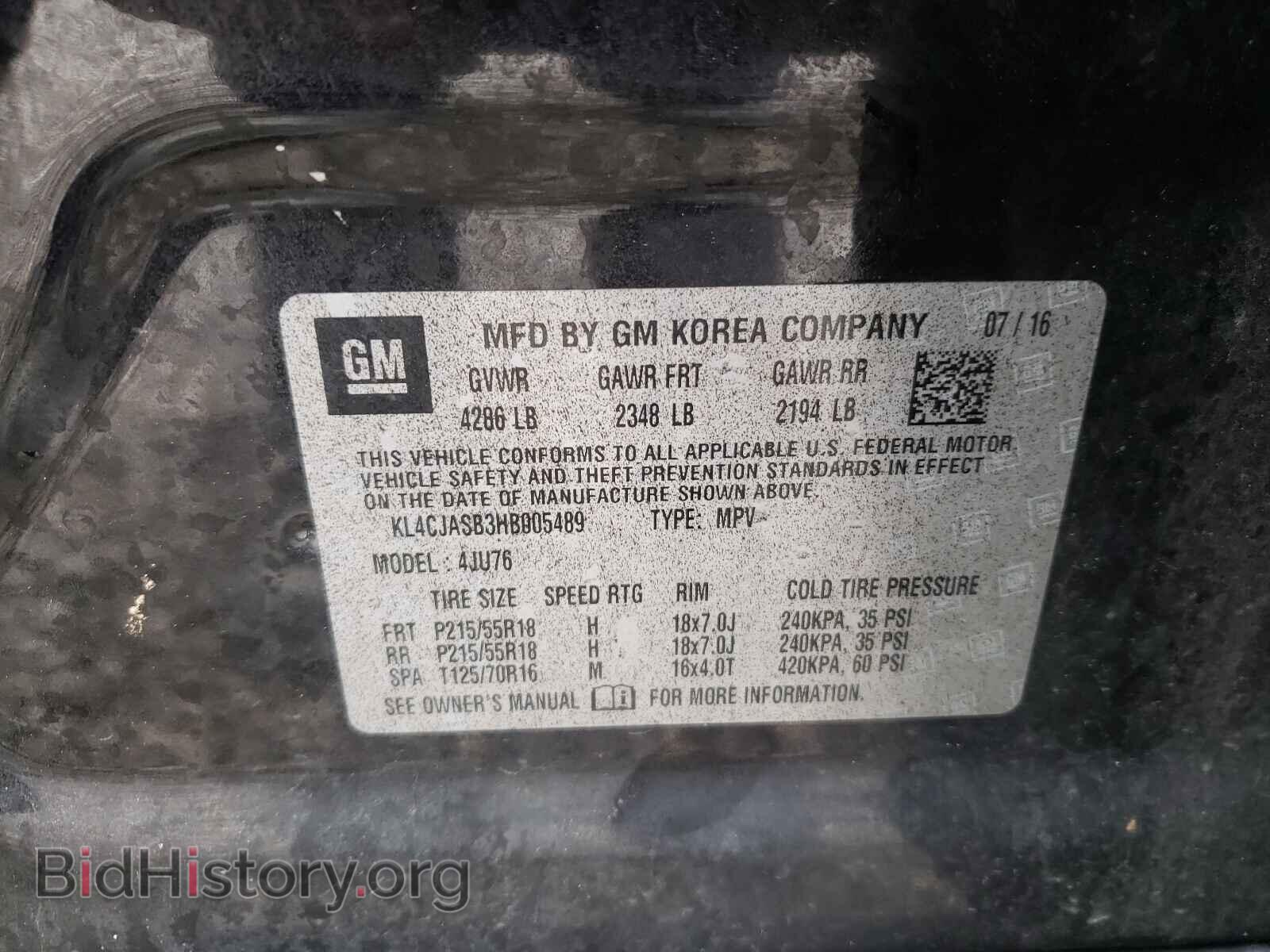 2017 BUICK ENCORE - VIN: KL4CJASB3HB005489 - Photo 10