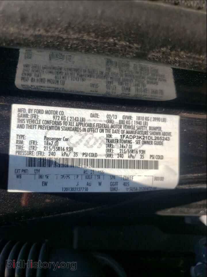 2013 FORD FOCUS - VIN: 1FADP3K21DL265243 - Photo 10