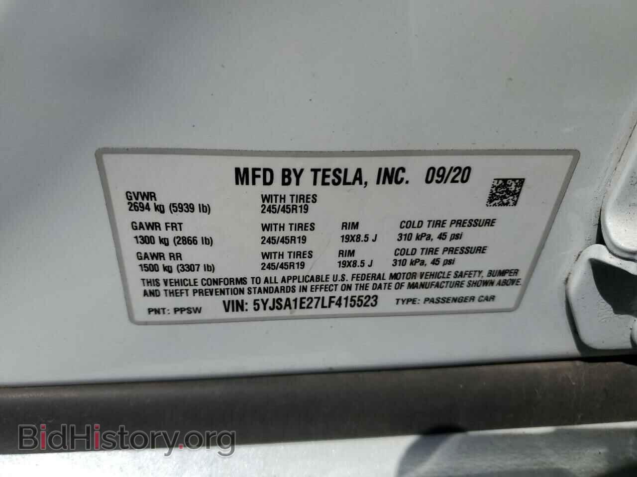 2020 TESLA MODEL S - VIN: 5YJSA1E27LF415523 - Photo 12