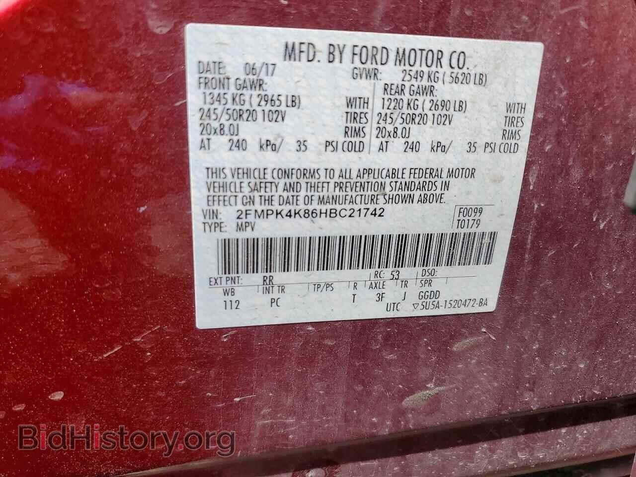 2017 FORD EDGE - VIN: 2FMPK4K86HBC21742 - Photo 13