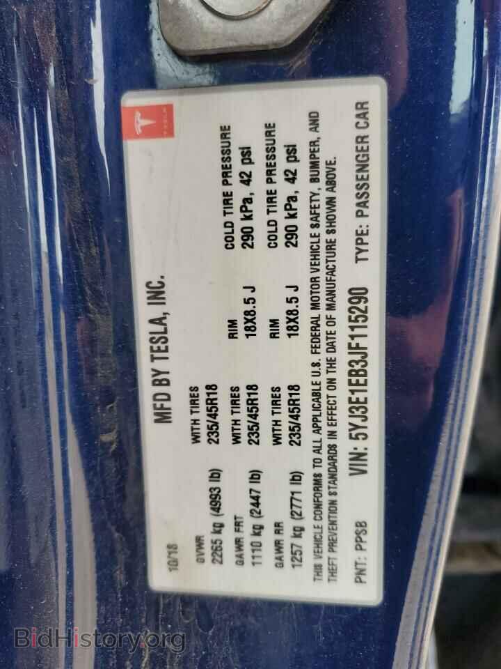 2018 TESLA MODEL 3 - VIN: 5YJ3E1EB3JF115290 - Фото 12