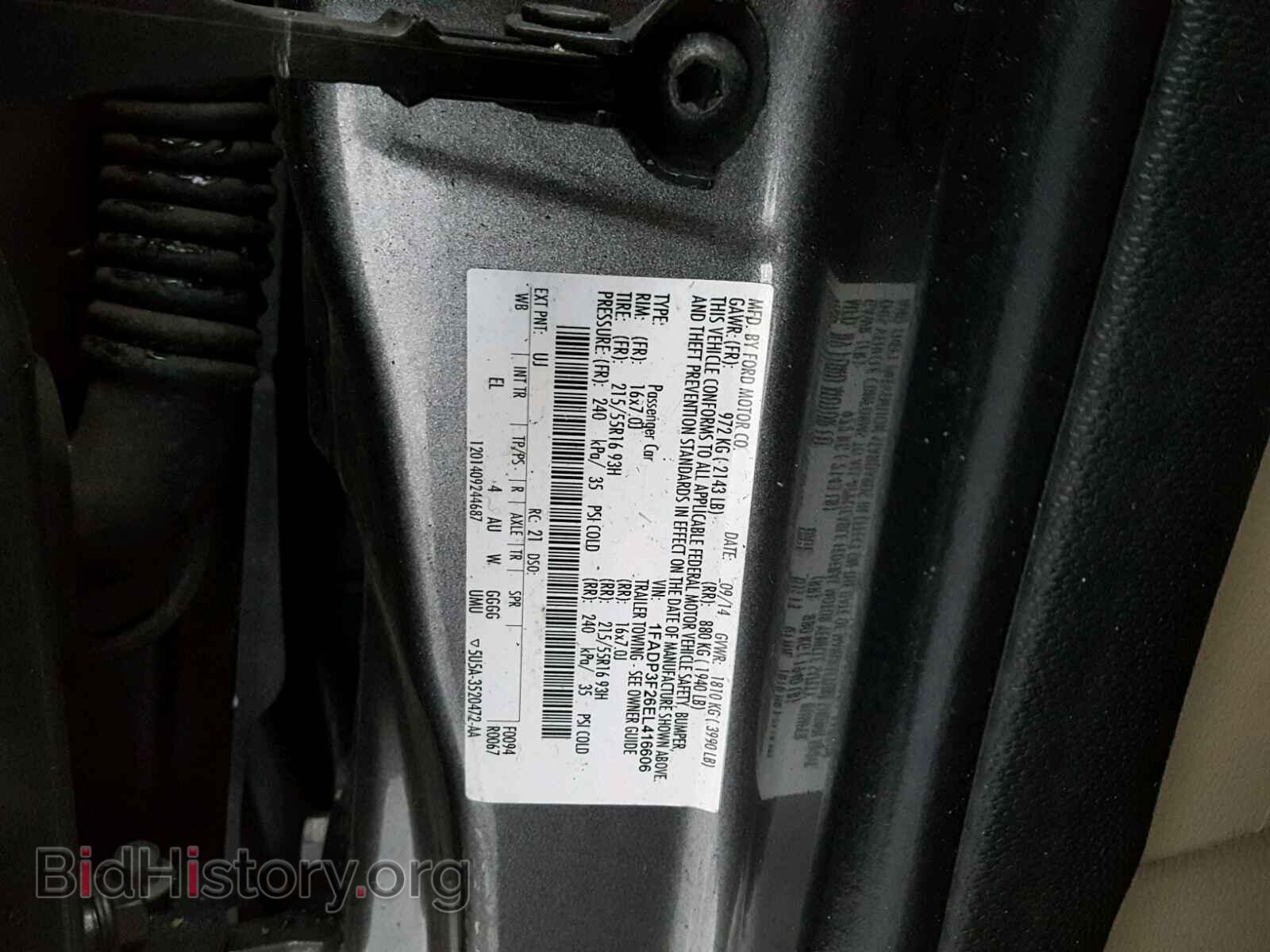 2014 FORD FOCUS - VIN: 1FADP3F26EL416606 - Фото 10