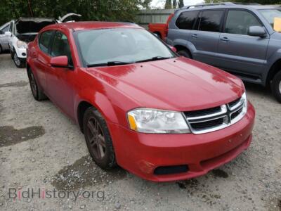 2012 Dodge AVENGER, red — VIN 1C3CDZCB4CN194773, Copart