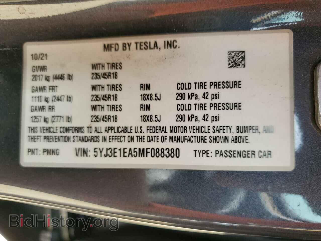 2021 TESLA MODEL 3 - VIN: 5YJ3E1EA5MF088380 - Photo 12