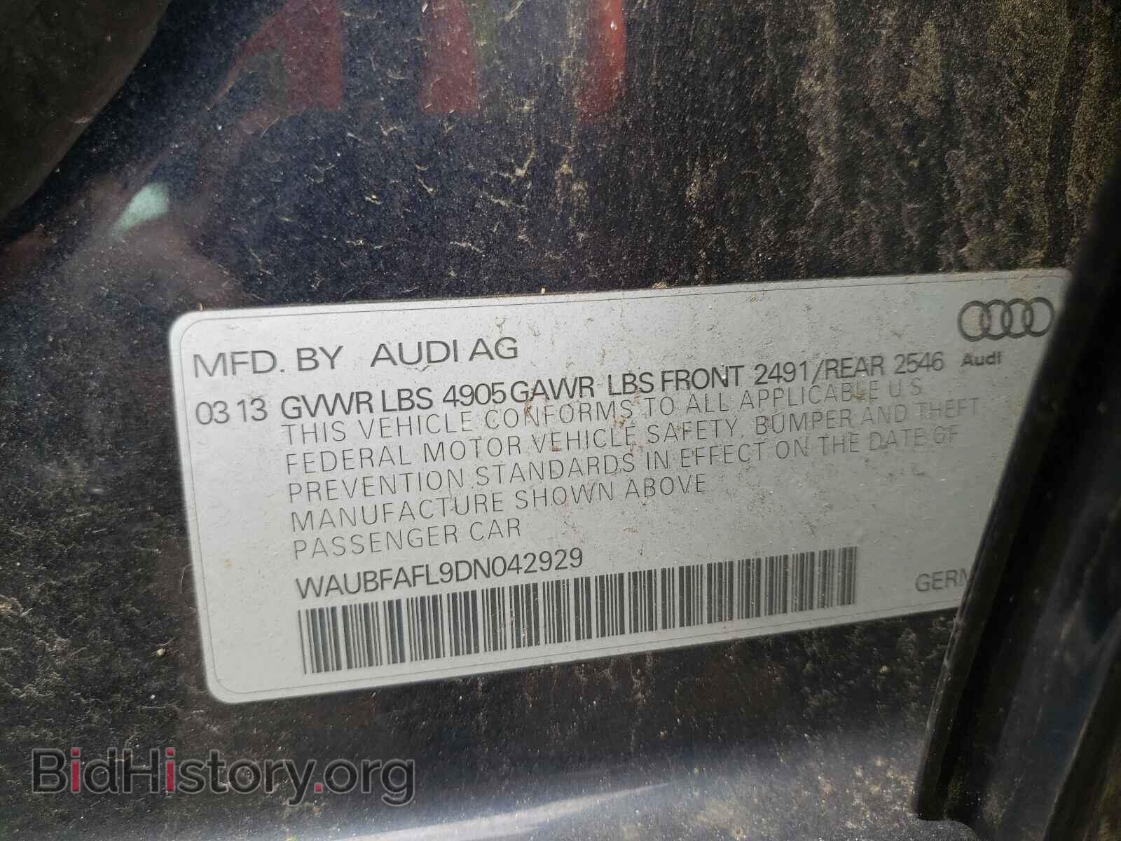 2013 AUDI A4 - VIN: WAUBFAFL9DN042929 - Photo 10