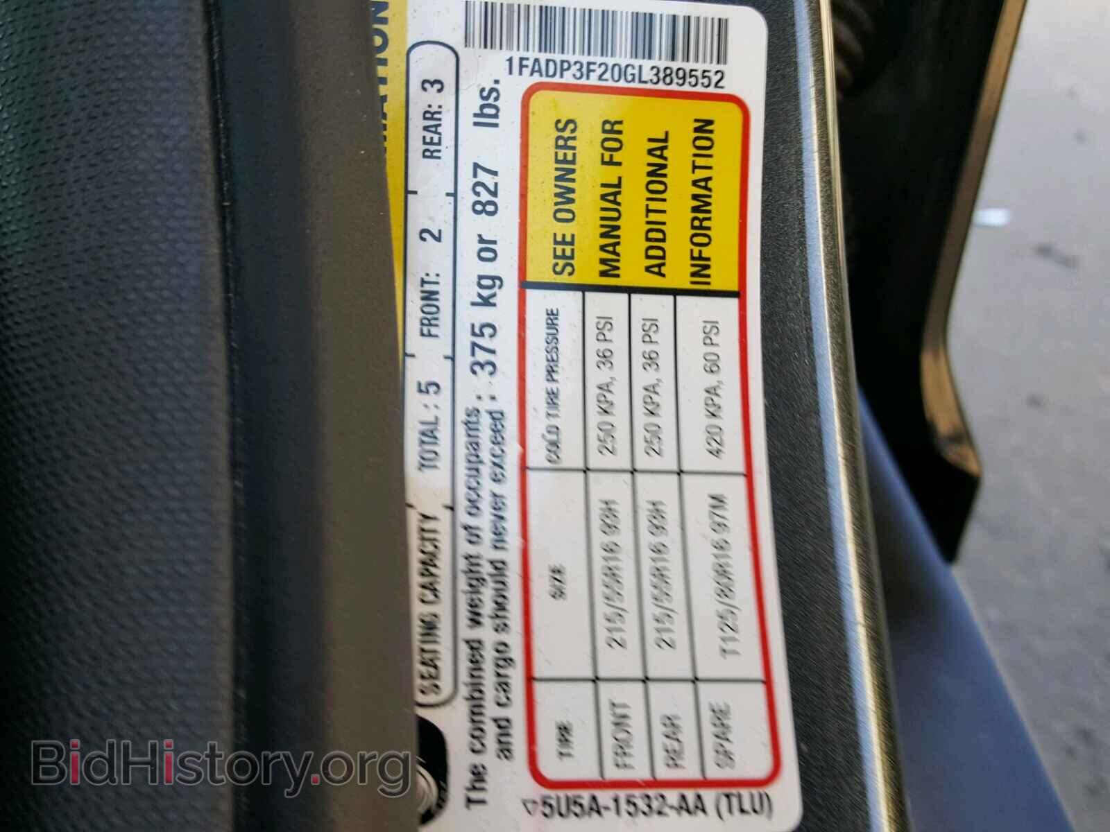 2016 FORD FOCUS SE - VIN: 1FADP3F20GL389552 - Фото 10