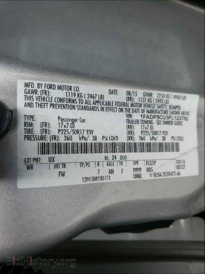 2015 FORD CMAX - VIN: 1FADP5CU3FL123782 - Фото 10