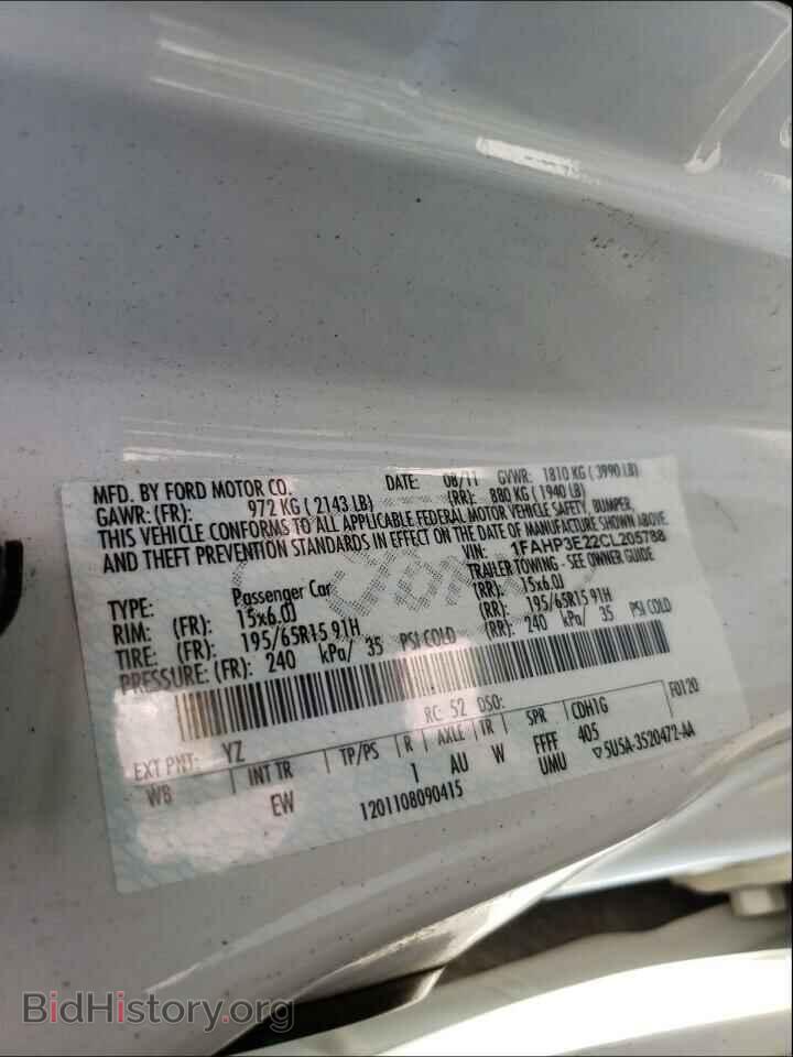2012 FORD FOCUS - VIN: 1FAHP3E22CL205788 - Фото 10