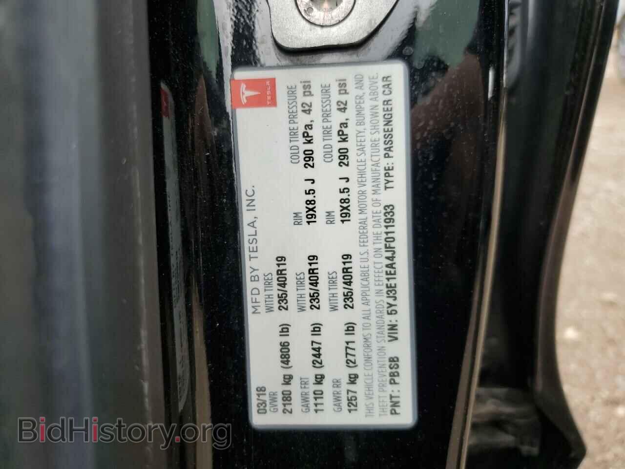 2018 TESLA MODEL 3 - VIN: 5YJ3E1EA4JF011933 - Photo 13