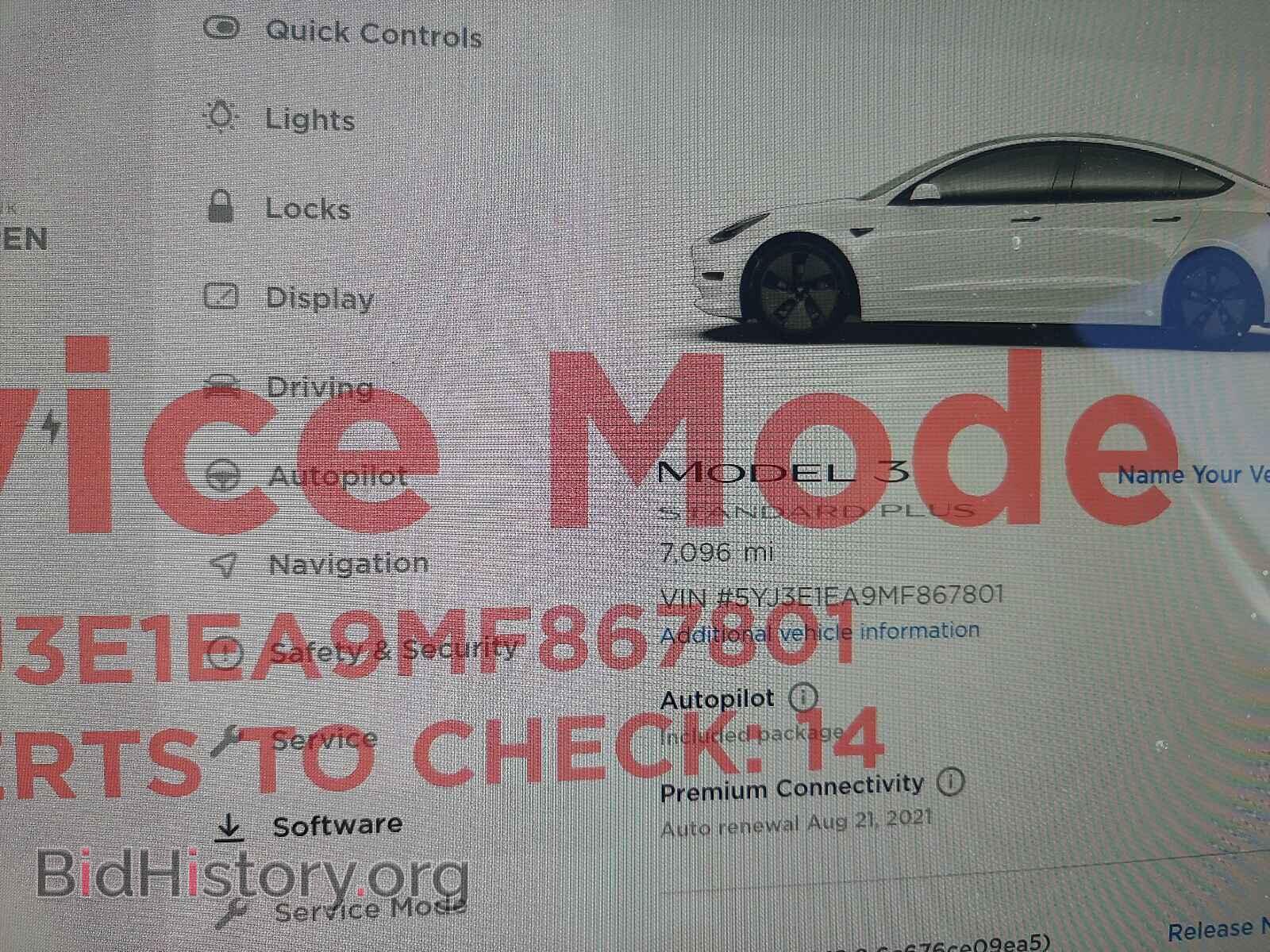 2021 TESLA MODEL 3 - VIN: 5YJ3E1EA9MF867801 - Photo 8