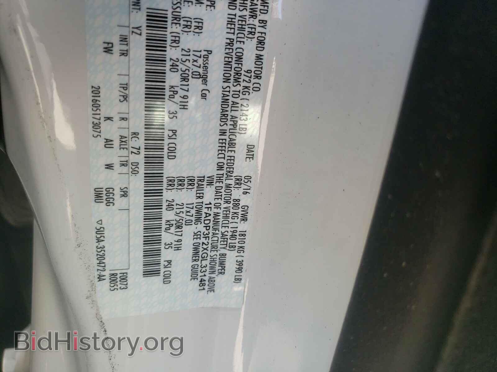 2016 FORD FOCUS - VIN: 1FADP3F2XGL331481 - Photo 10