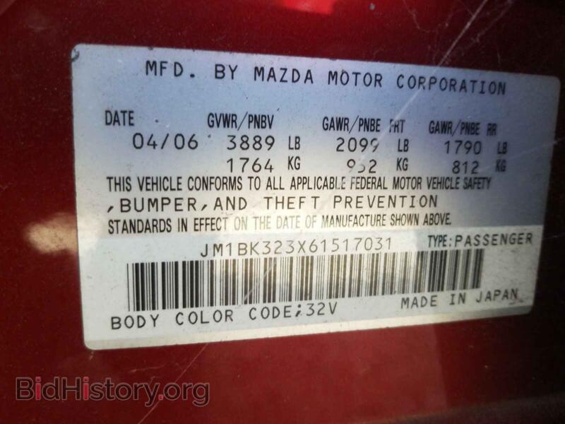 2006 Mazda 3 (VIN JM1BK323X61517031) — photo 10 of 10