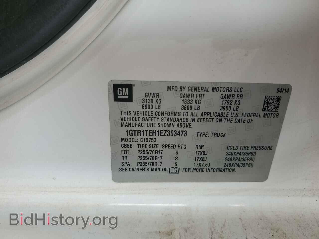2014 GMC SIERRA - VIN: 1GTR1TEH1EZ303473 - Photo 14