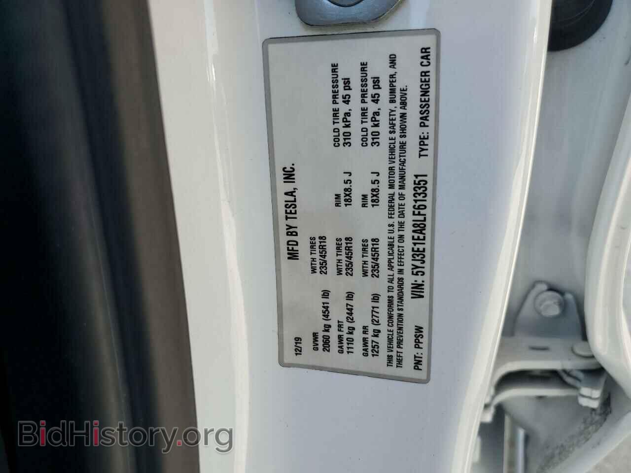 2020 TESLA MODEL 3 - VIN: 5YJ3E1EA8LF613351 - Photo 13