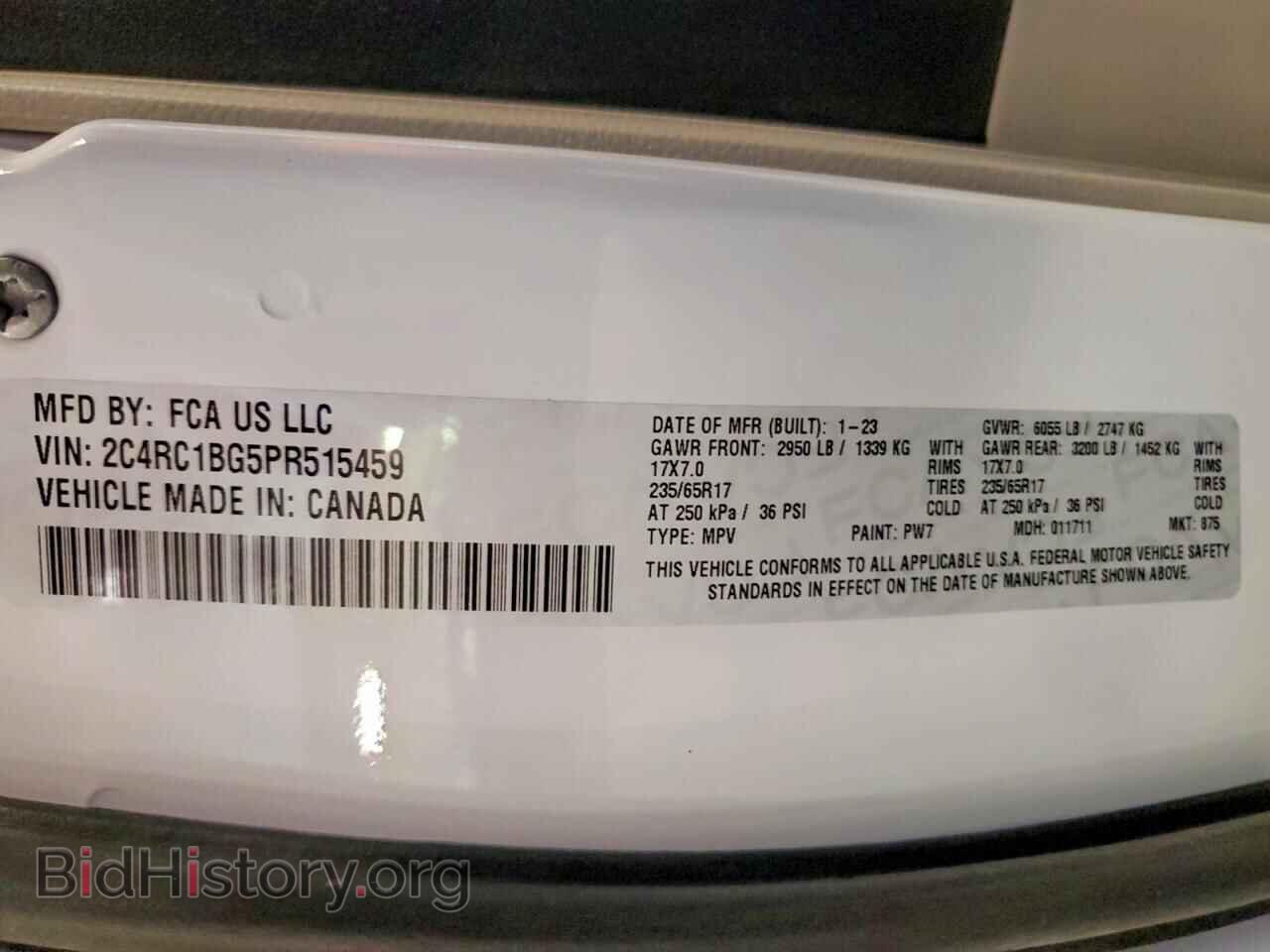 2023 CHRYSLER PACIFICA - VIN: 2C4RC1BG5PR515459 - Photo 13