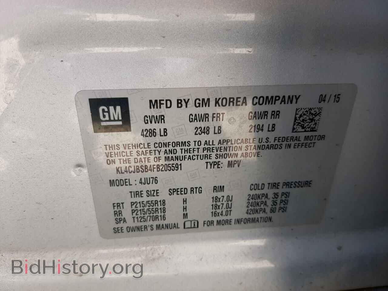 2015 BUICK ENCORE - VIN: KL4CJBSB4FB205591 - Photo 10