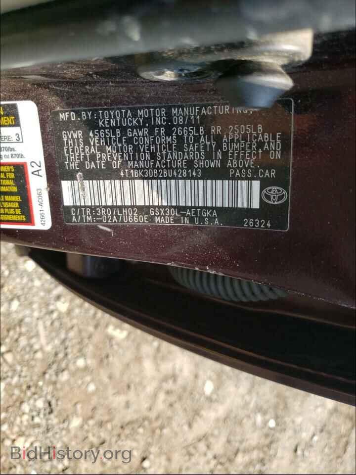 2011 TOYOTA AVALON - VIN: 4T1BK3DB2BU428143 - Фото 10