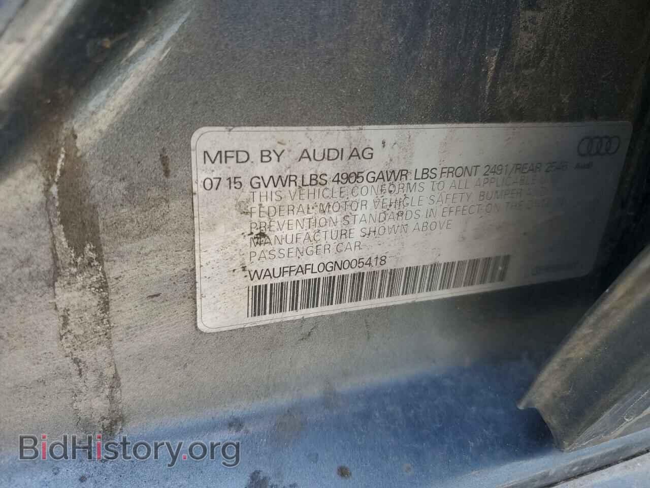 2016 AUDI A4 - VIN: WAUFFAFL0GN005418 - Фото 12