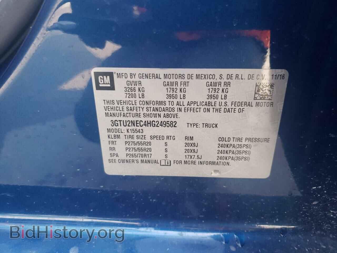 2017 GMC SIERRA - VIN: 3GTU2NEC4HG249582 - Фото 13