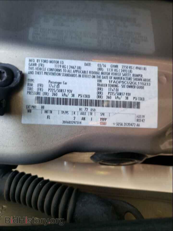 2016 FORD CMAX - VIN: 1FADP5CU2GL110233 - Фото 10