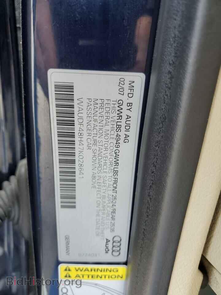 2007 AUDI A4 - VIN: WAUDF48H47K028641 - Фото 12