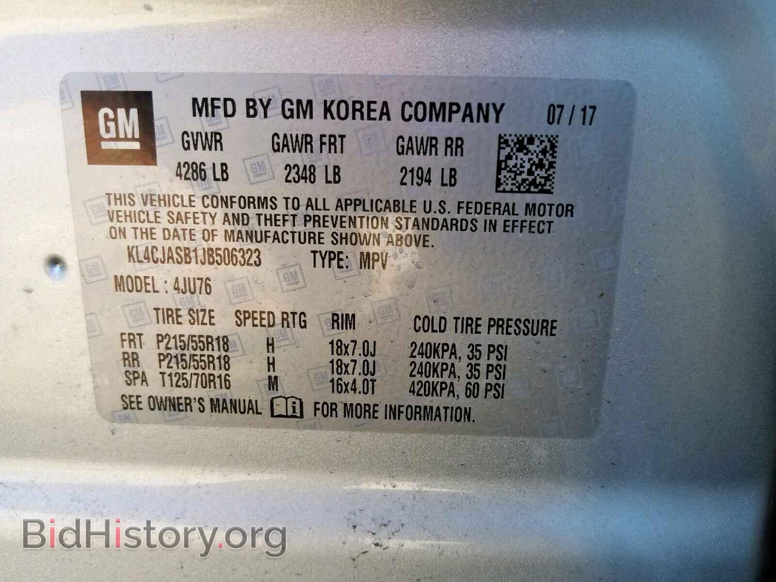 2018 BUICK ENCORE PRE - VIN: KL4CJASB1JB506323 - Photo 10