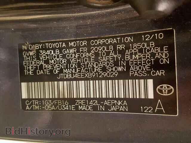 2011 TOYOTA COROLLA BA - VIN: JTDBU4EEXB9129029 - Фото 10