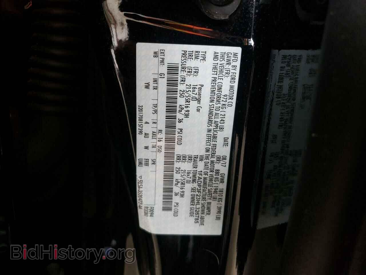 2017 FORD FOCUS - VIN: 1FADP3F23HL326785 - Фото 10