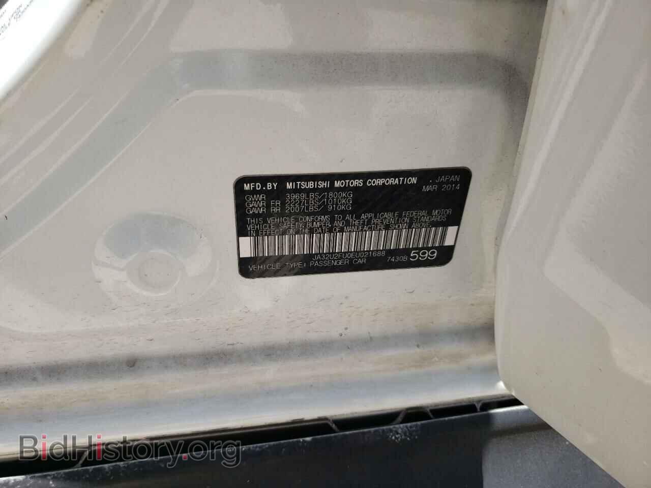 2014 MITSUBISHI LANCER - VIN: JA32U2FU0EU021688 - Фото 10