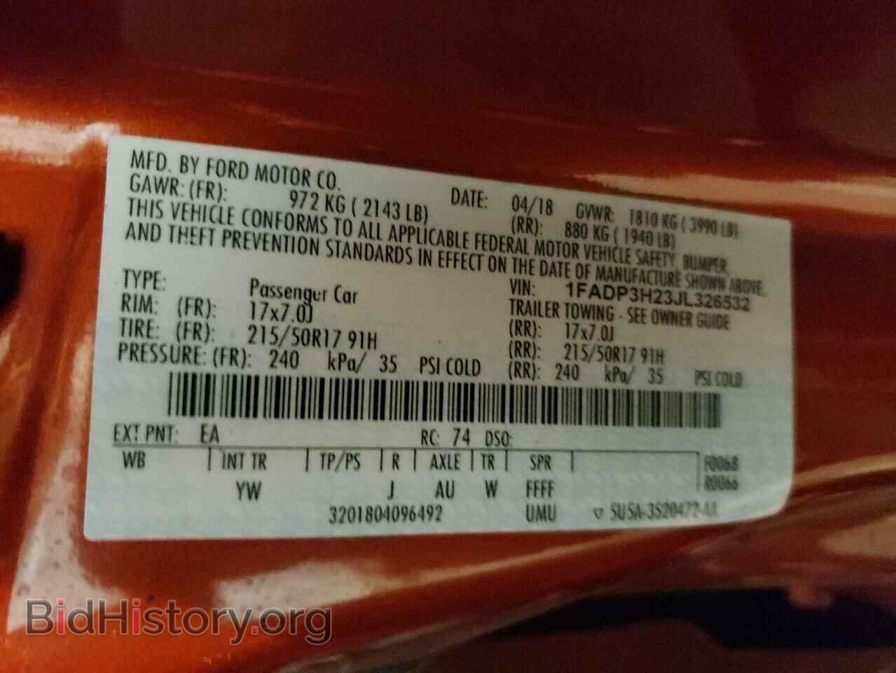 2018 FORD FOCUS - VIN: 1FADP3H23JL326532 - Photo 12