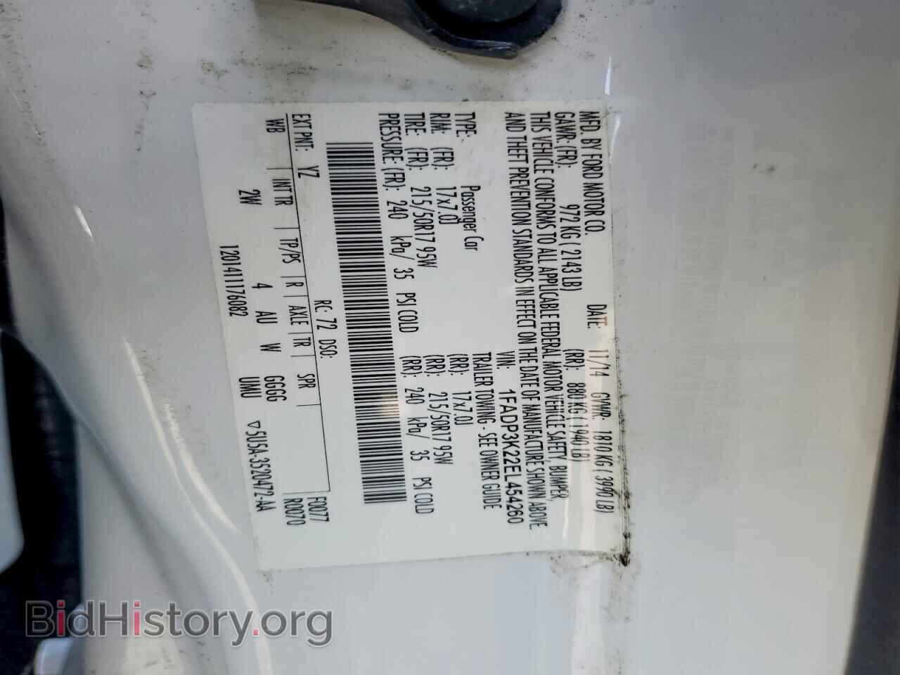 2014 FORD FOCUS - VIN: 1FADP3K22EL454260 - Photo 12