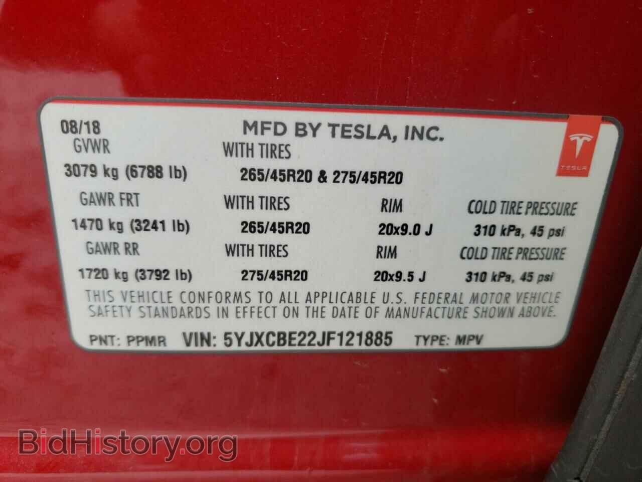 2018 TESLA MODEL X - VIN: 5YJXCBE22JF121885 - Photo 10