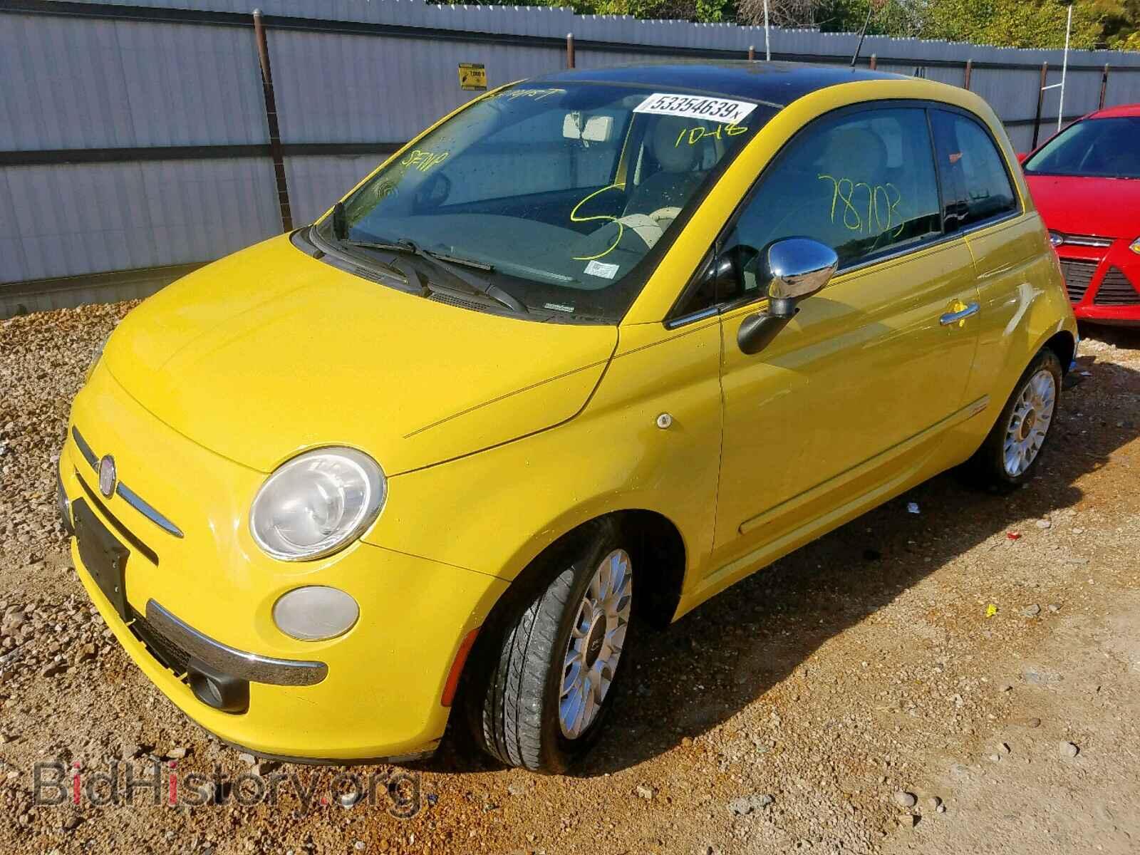 2012 FIAT 500 - VIN: 3C3CFFCR7CT128403 - Фото 2