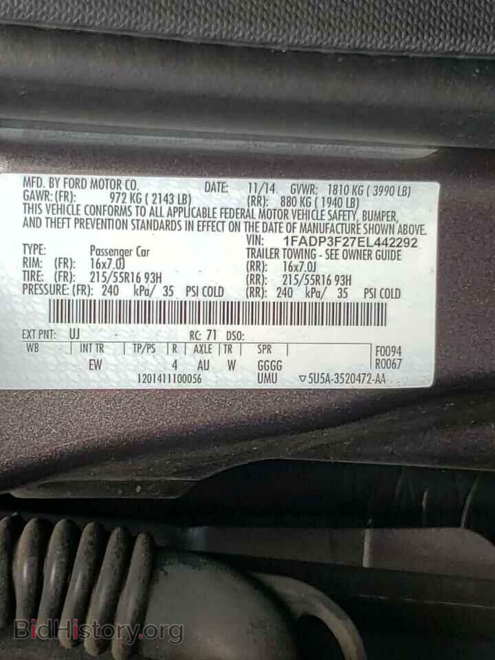 2014 FORD FOCUS - VIN: 1FADP3F27EL442292 - Photo 10