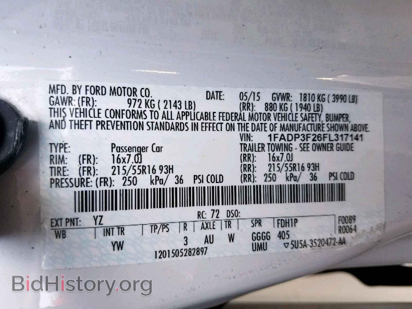 2015 FORD FOCUS SE - VIN: 1FADP3F26FL317141 - Фото 10
