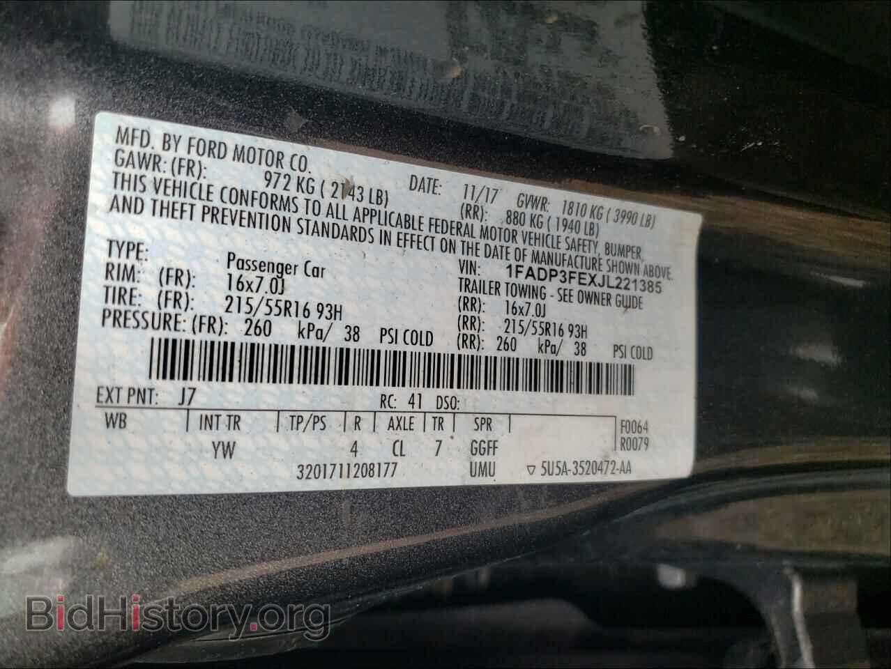 2018 FORD FOCUS - VIN: 1FADP3FEXJL221385 - Фото 10
