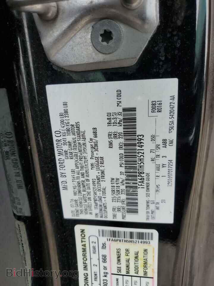 2017 FORD ALL Models - VIN: 1FA6P8TH5H5214993 - Photo 13