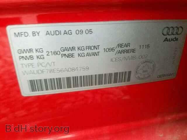 2006 AUDI A4 - VIN: WAUDF78E56A084759 - Photo 10