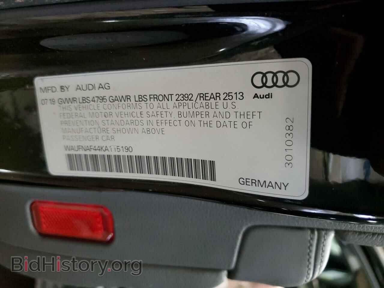 2019 AUDI A4 - VIN: WAUFNAF44KA115190 - Фото 12