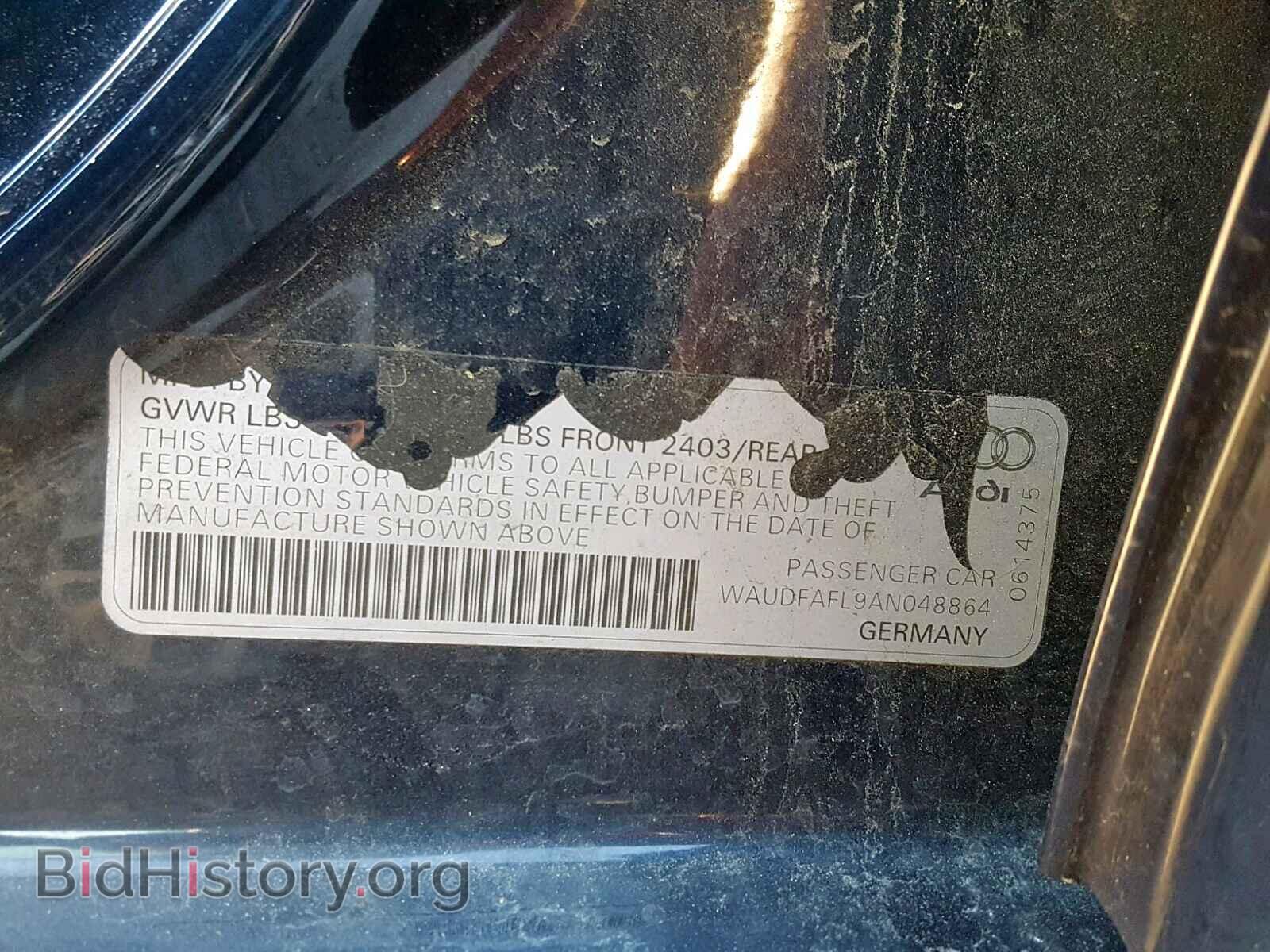 2010 AUDI A4 - VIN: WAUDFAFL9AN048864 - Фото 10