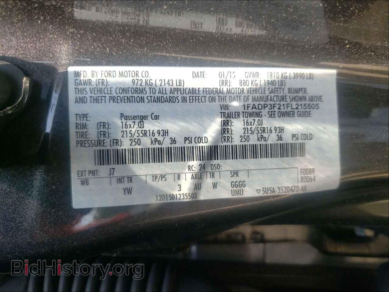 2015 FORD FOCUS - VIN: 1FADP3F21FL215505 - Photo 10
