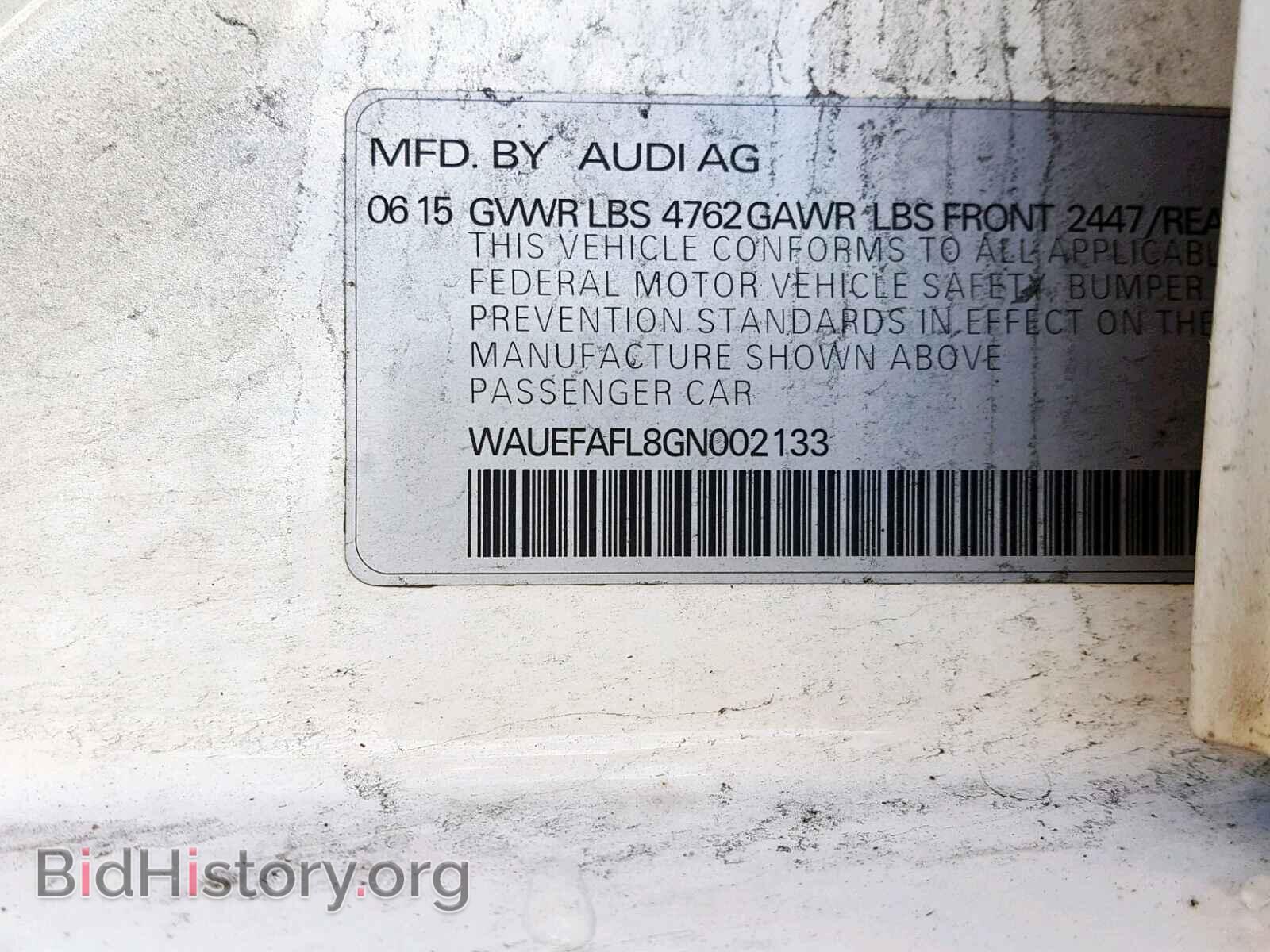 2016 AUDI A4 - VIN: WAUEFAFL8GN002133 - Фото 10
