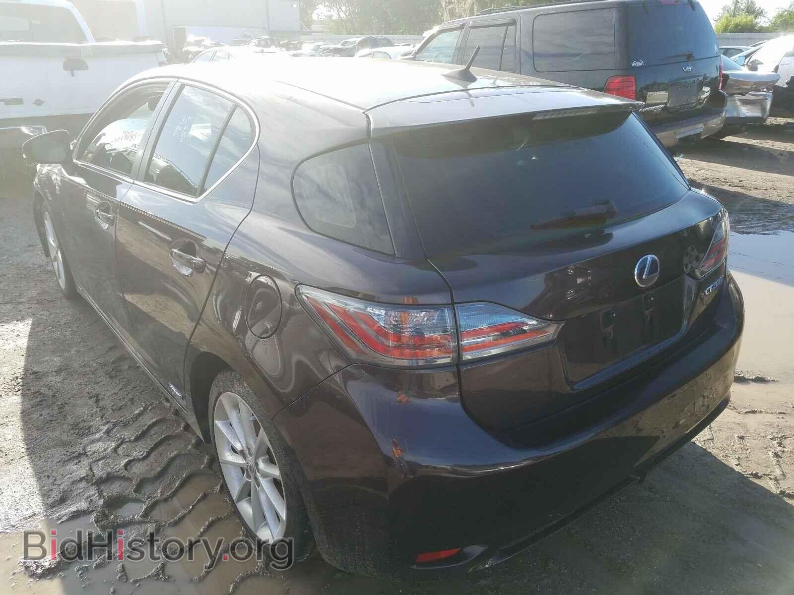 2012 LEXUS CT 200 - VIN: JTHKD5BH9C2101641 - Фото 3