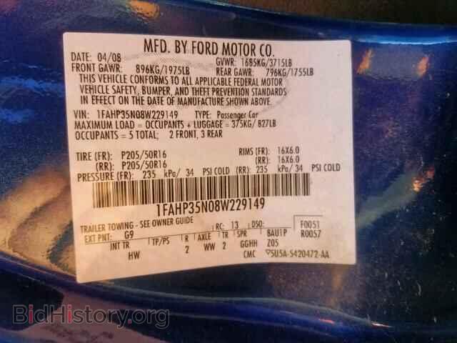 2008 FORD FOCUS SE - VIN: 1FAHP35N08W229149 - Фото 10