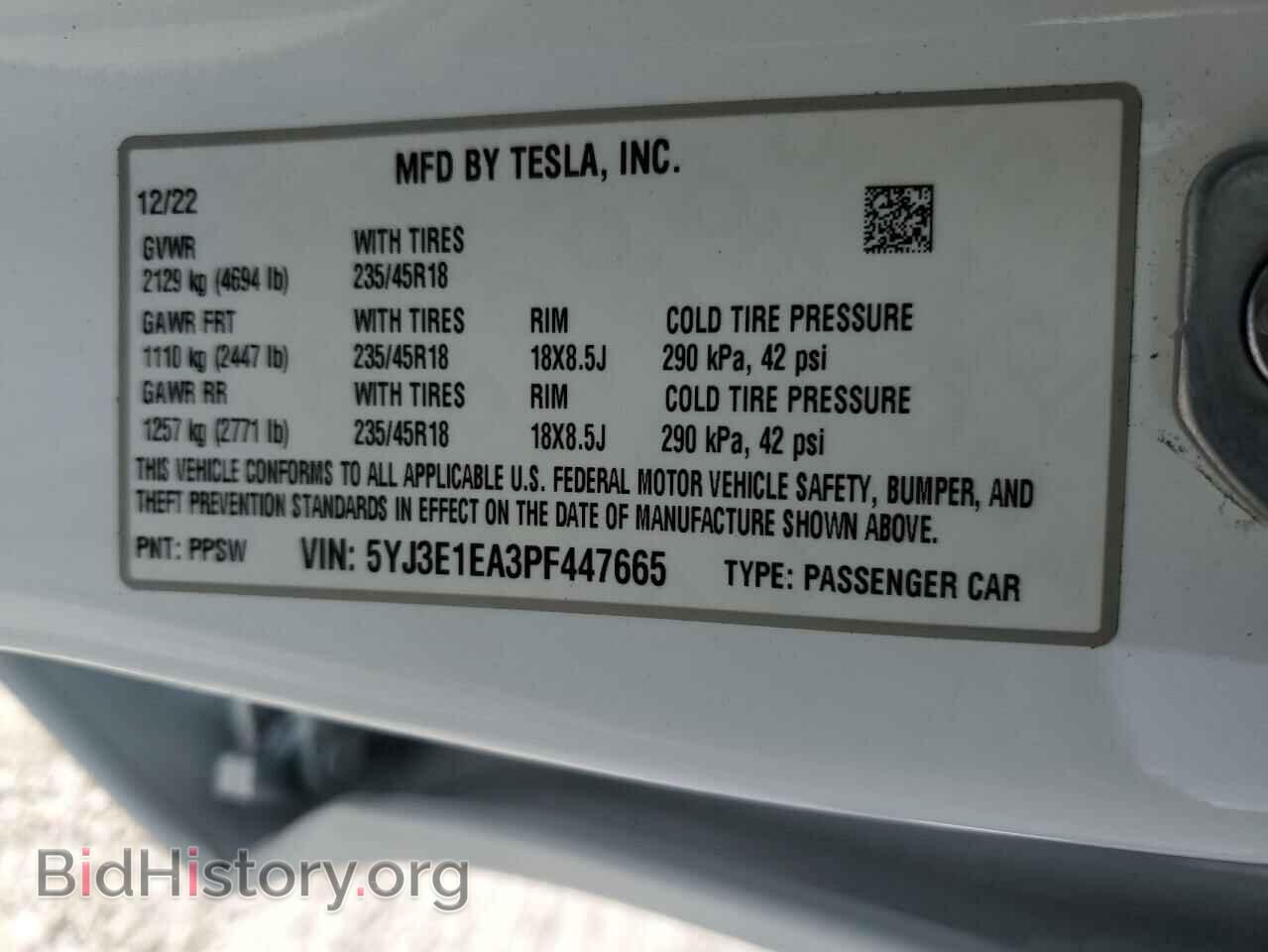 2023 TESLA MODEL 3 - VIN: 5YJ3E1EA3PF447665 - Photo 13